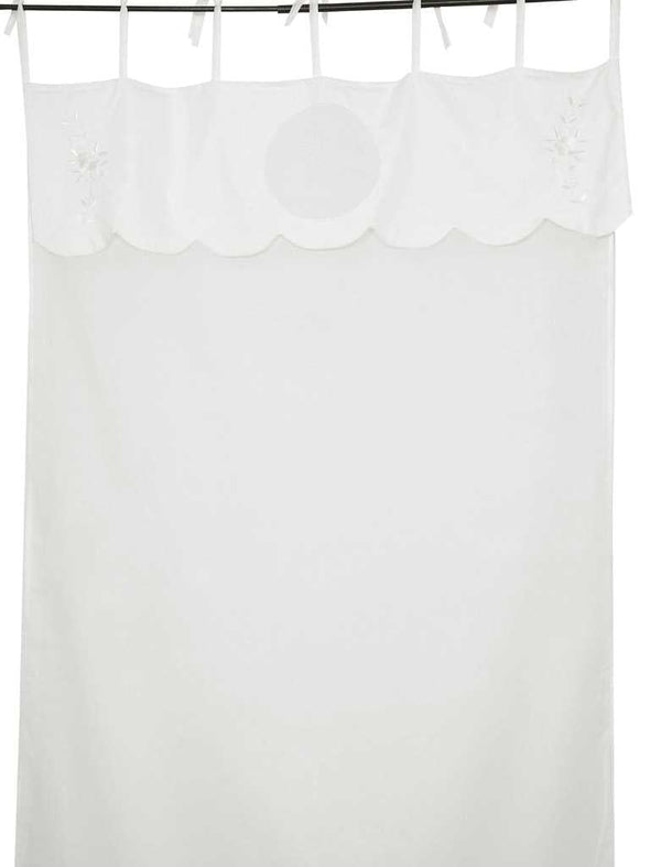 Weißer Vorhang mit Volant 140x260 cm prezzo