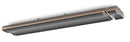 Radiatore Elettrico da Soffitto ad Infrarossi in Alluminio 1800W Jessen Nero