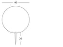 Lampada Sfera da Pavimento Diametro 40Mm Colore Bianco per Esterno Linea Lounge Livos