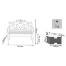 Panca Dollie Bianco Antico 103x54x95 h cm in Acciaio Bianco