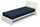 Unteres Blatt mit Ecken und elastischer Volltonfarbe Dunkelblau