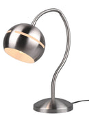 Lampada da Tavolo da Interno Attacco E14 in Metallo Nichel Satinato 