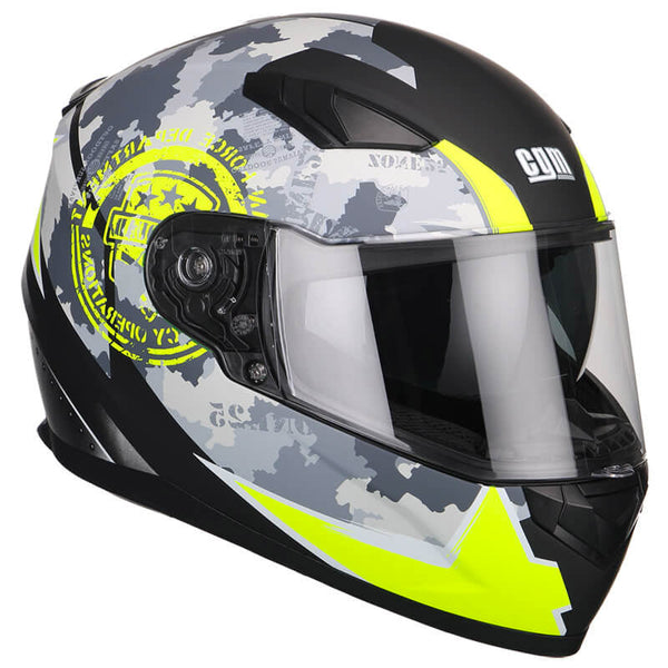 Scooter-Integralhelm CGM Bullet 317S Langes Visier Gelb Fluo Matt Verschiedene Größen online