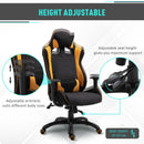 Sedia da Gaming Ergonomica in Poliestere  Giallo e Nero