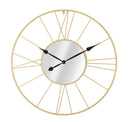 Orologio/Specchio Glam Stick Ø80x6 cm in Ferro Oro e Nero