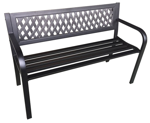 online Gartenbank 2 Sitze aus Stahl Fadi Boulevard Schwarz