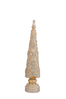 Mini Albero di Natale Decorativo 46 cm Cono con Diamanti Oro