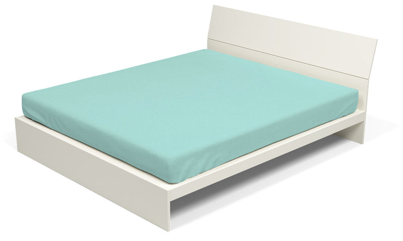 Lenzuolo Sotto con Angoli ed Elastico Tinta Unita Verde Acqua