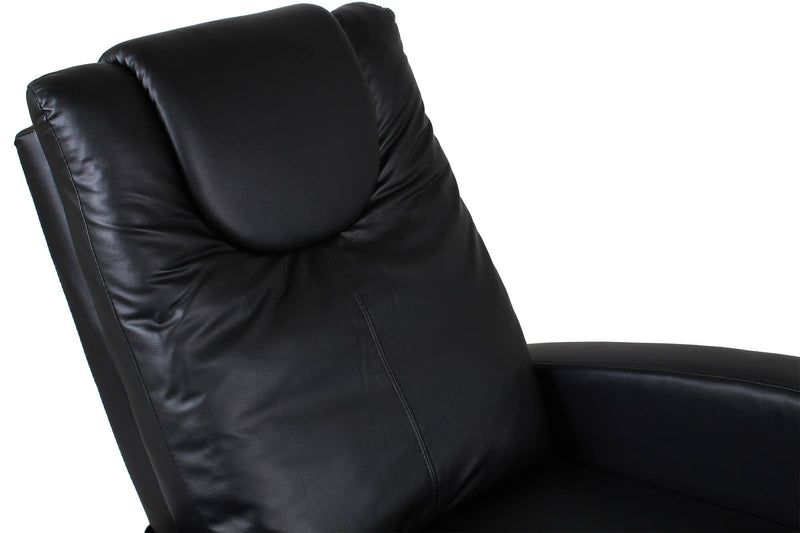 Poltrona Alzapersona Vibromassaggio Elettrica 1 Motore in Similpelle Vandi Nera