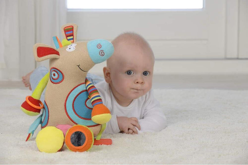 Mucca Peluche per Bambini con Suoni Dolce Multicolor