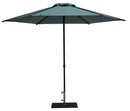 Ombrellone da Giardino Ø3 m Palo Ø38 mm in Alluminio Tessuto Dralon Acrilico Border Aguademar