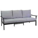 Set Salotto da Giardino Divano 2 Poltrone e Tavolino in Alluminio Shelton Antracite