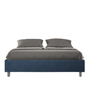 Letto Matrimoniale Large Azelia Blu Varie Misure
