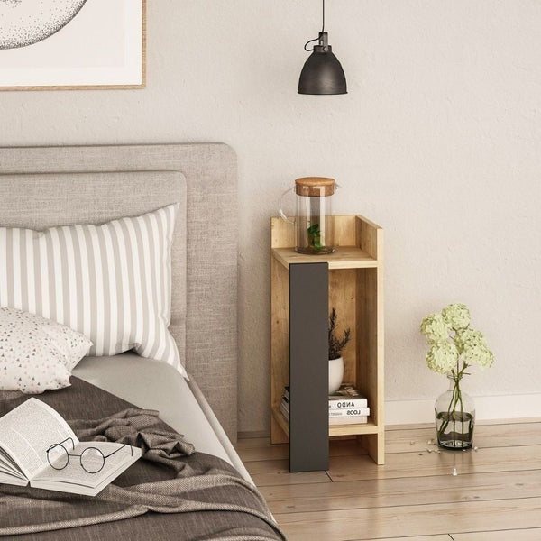 sconto Comodino Destro 25x60x25 cm in MDF Elos Rovere