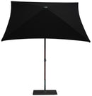 Ombrellone da Giardino 2x2 m Palo Ø38 mm in Alluminio Effetto Legno Tessuto Olefin Trend Wood Nero