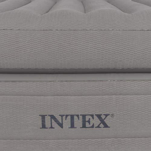 Materasso Matrimoniale Gonfiabile 152x203x51 cm Floccato da Campeggio con Pompa Intex 405223