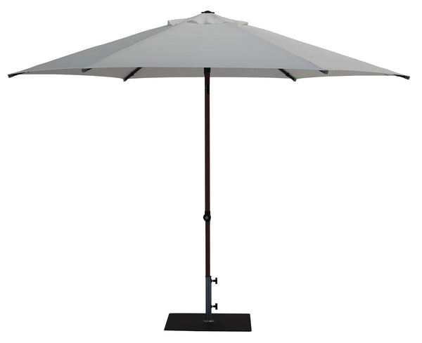 acquista Ombrellone da Giardino Ø3 m Palo Ø38 mm in Alluminio Effetto Legno Tessuto Poliestere Trend Wood Bianco