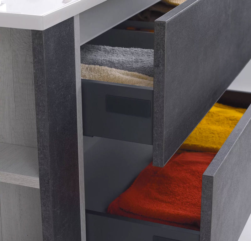 Mobile da Bagno Sospeso 100cm Mazzoni Gold Grigio Frassinato