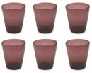 Set 6 Bicchieri Ø9x10 cm in Vetro Soffiato Villa d'Este Home Tivoli Cancun Viola