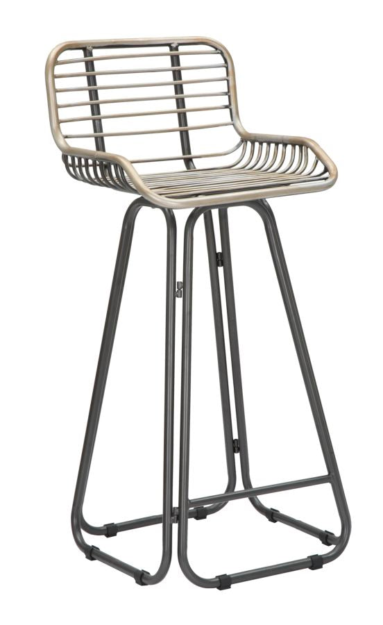 Dublin Hocker 45 x 45 x 102 cm in grauem und grünem Eisen acquista
