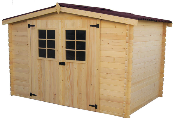 acquista Casetta Box da Giardino 3x1,85 m Senza Pavimento in Legno Picea Massello 20mm Alpina