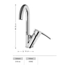 Rubinetto Cucina Miscelatore Monocomando Lavello in Ottone Dyno Cromato