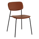 Set 4 Sedie 56,5x49x80,5 cm in PVC Hani Marrone