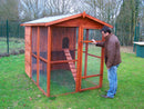 Pollaio da Giardino 175x268x204 cm Per 6-10 Galline in Legno Naturale 
