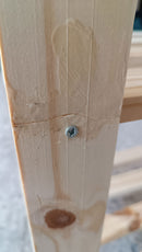 Scaffale 5 ripiani a doghe 75x40x170 cm in Legno di Pino Naturale Seconda Scelta