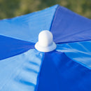 Set Tavolino e 2 Sedie Pieghevoli da Giardino per Bambini con Ombrello Blu