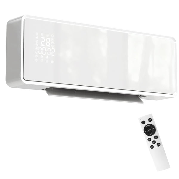 sconto Stufa Ceramica 2000W a Parete con 3 Modalità Timer Telecomando e Blocco Bambini Bianco