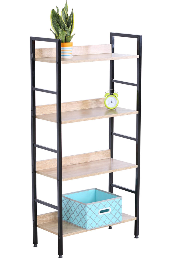 Bücherregal 4 Regale 60x27,6x126 cm aus Metall und Spanplatte Motti acquista