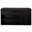 Mobile Scarpiera con Panca Contenitore 80x30x45 cm in Legno Truciolare Noce Scuro