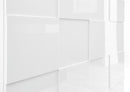 Credenza Mobile Soggiorno 3 Porte in Melamina 181x42x84cm TFT Chequers Bianco