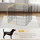 Recinto per Cani Pannelli 50x80 cm Espandibile e Pieghevole in Metallo Nero      