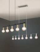 Lampada a Sospensione da Interno   in Metallo Ottone Satinato