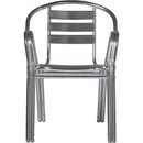 Poltrona Impilabile Double 55x60x79 h cm in Alluminio Grigio