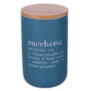 Barattolo Zucchero Double Face 750 ml in New Bone China VdE Tivoli 1996 Verde Petrolio