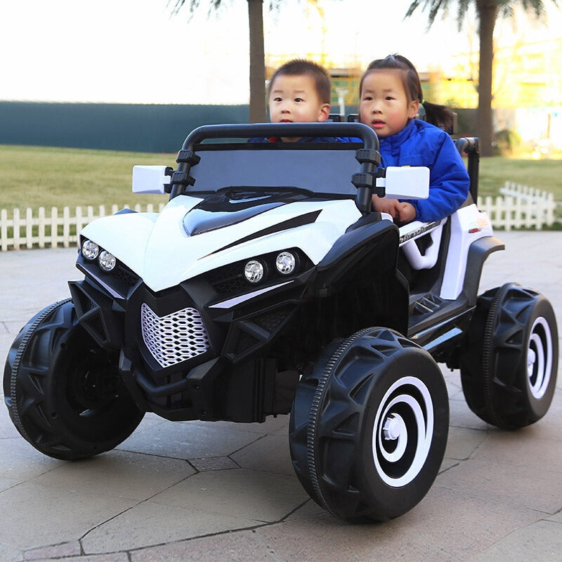 Macchina Elettrica per Bambini 2 Posti 12V Kidfun Fuoristrada 4x4 Blu