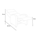 Poltrona Relax Reclinabile Manuale 69x91x102 cm in Similpelle Nero