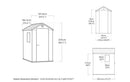 Casetta da Giardino Porta Attrezzi 125,8x184,5x205,1 cmin Evotech+ Keter Darwin 4x6 Marrone