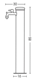 Fontana da Giardino con Doppio Rubinetto Belfer 42/ARRI Acciaio Inox