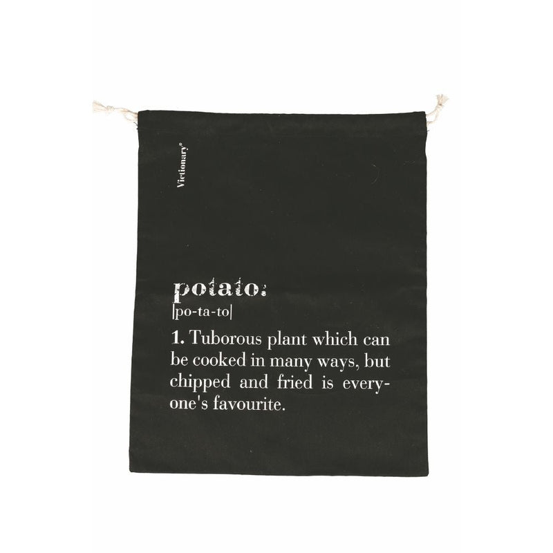 Sacchetto potato/patata 40x30 cm in Cotone VdE Tivoli 1996 Nero