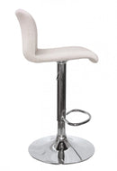 Set 2 Sgabelli Bar 41x46x86/107 cm in Poliestere Rafael Cromo-Beige