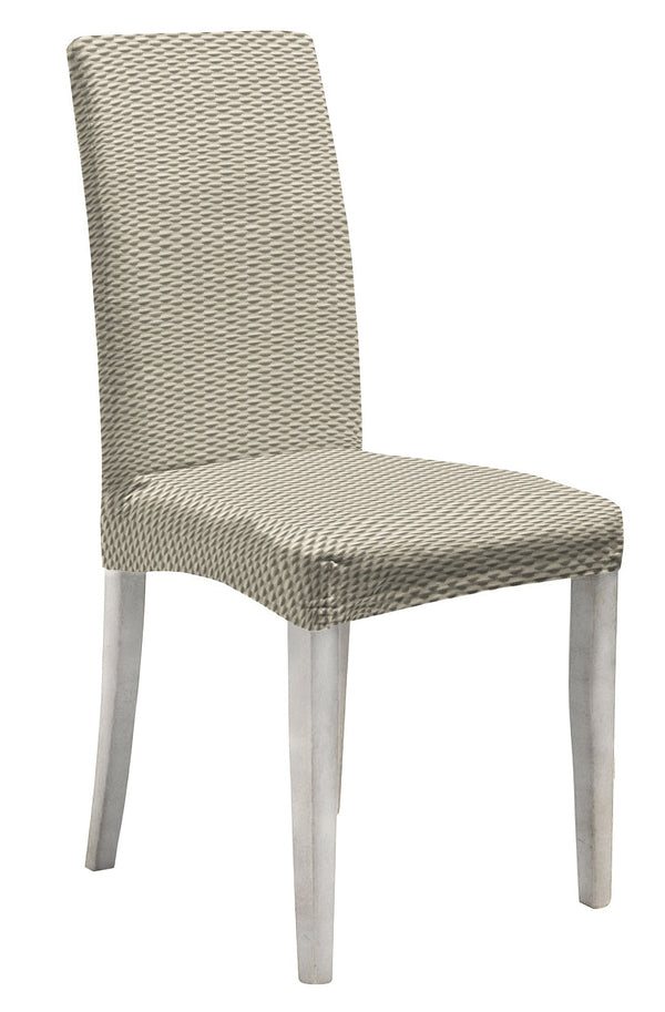 online Set mit 2 Stuhlhussen mit elastischer Rückseite aus Polyester in Fashion Cream