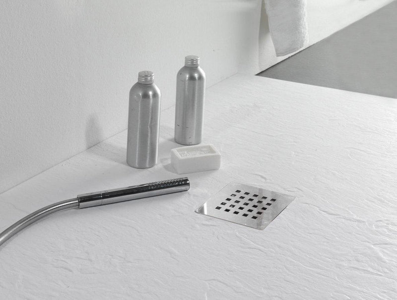 Piatto Doccia in Pietra Bonussi Ardesia Stone Central Nero Varie Misure