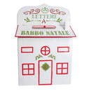 Cassetta posta di Babbo Natale Natalizia 25,5x12xh36 cm in Metallo bianco