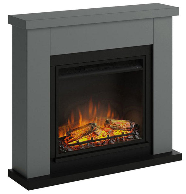 Elektrischer Bodenkamin Flammeneffekt 1500W Tagu Frode Dunkelgrau sconto