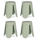 Set 4 Sgabelli  Ø37x47 cm in Similpelle Imogen Tiffany