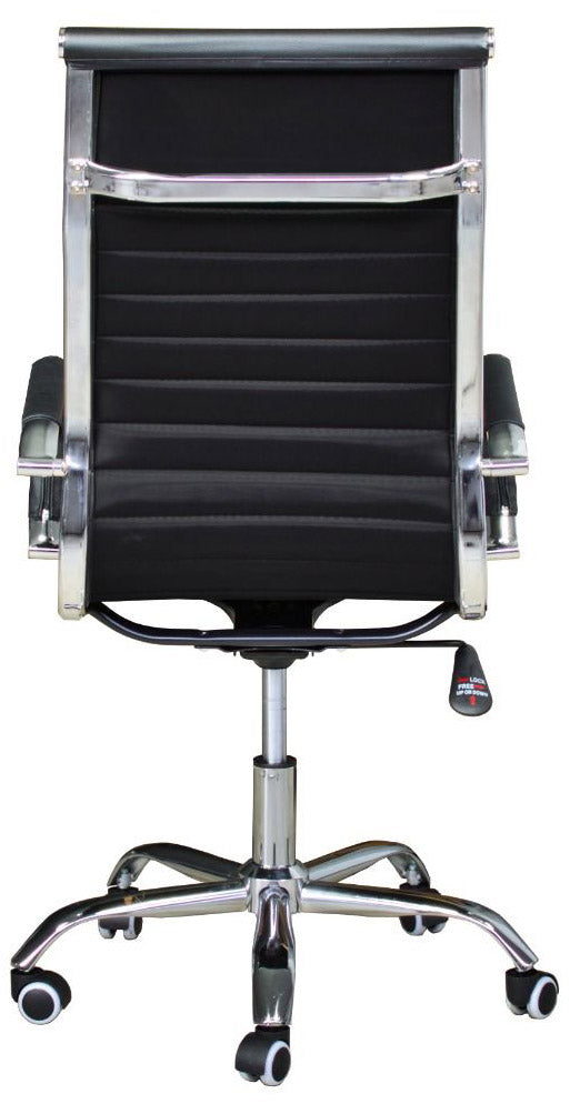 Sedia Poltrona Presidenziale da Ufficio in Similpelle Itamoby Lux a Nera